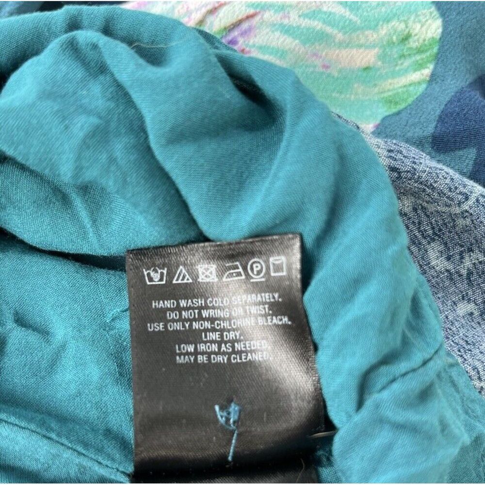 Anthropologie Maeve Floral Fit N Flare Cold‎ Shoulder Turquoise Dress Sz 6 $138 - Picture 10 of 15